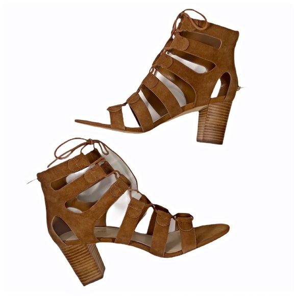 Marc Fisher Cognac Brown Gladiator Paradox Sandals - Picture 4 of 9